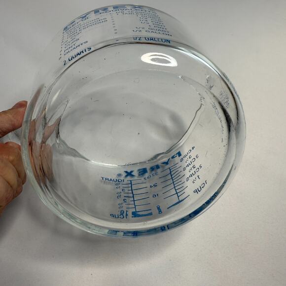 Vintage Pyrex 4 Cup Measuring Cup Pour Spout Blue Letters Corning USA 532-O RARE - Picture 7 of 8